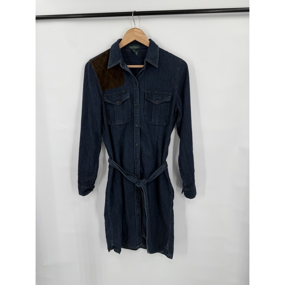 Lauren Ralph Lauren Other - Lauren Ralph Lauren Denim Dress Womens 8 Western Cowboy Cowgirl Ranch Retro